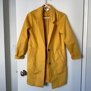 Divided vibrant mustard Coat